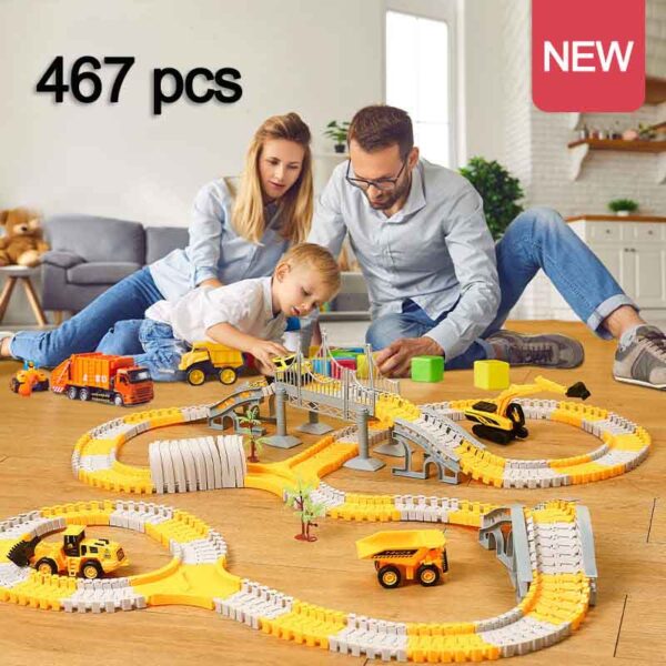 137-467pcs Children Electric Track Toy Car